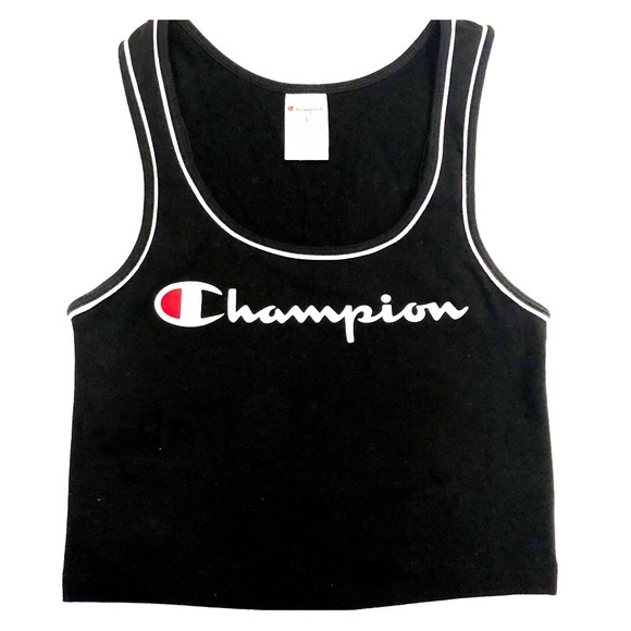 Champion Everyday Black Crop Tank Top, Size Small - Picture 2 of 6